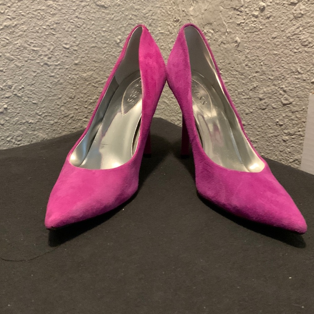 Purple Suede Guess Heels